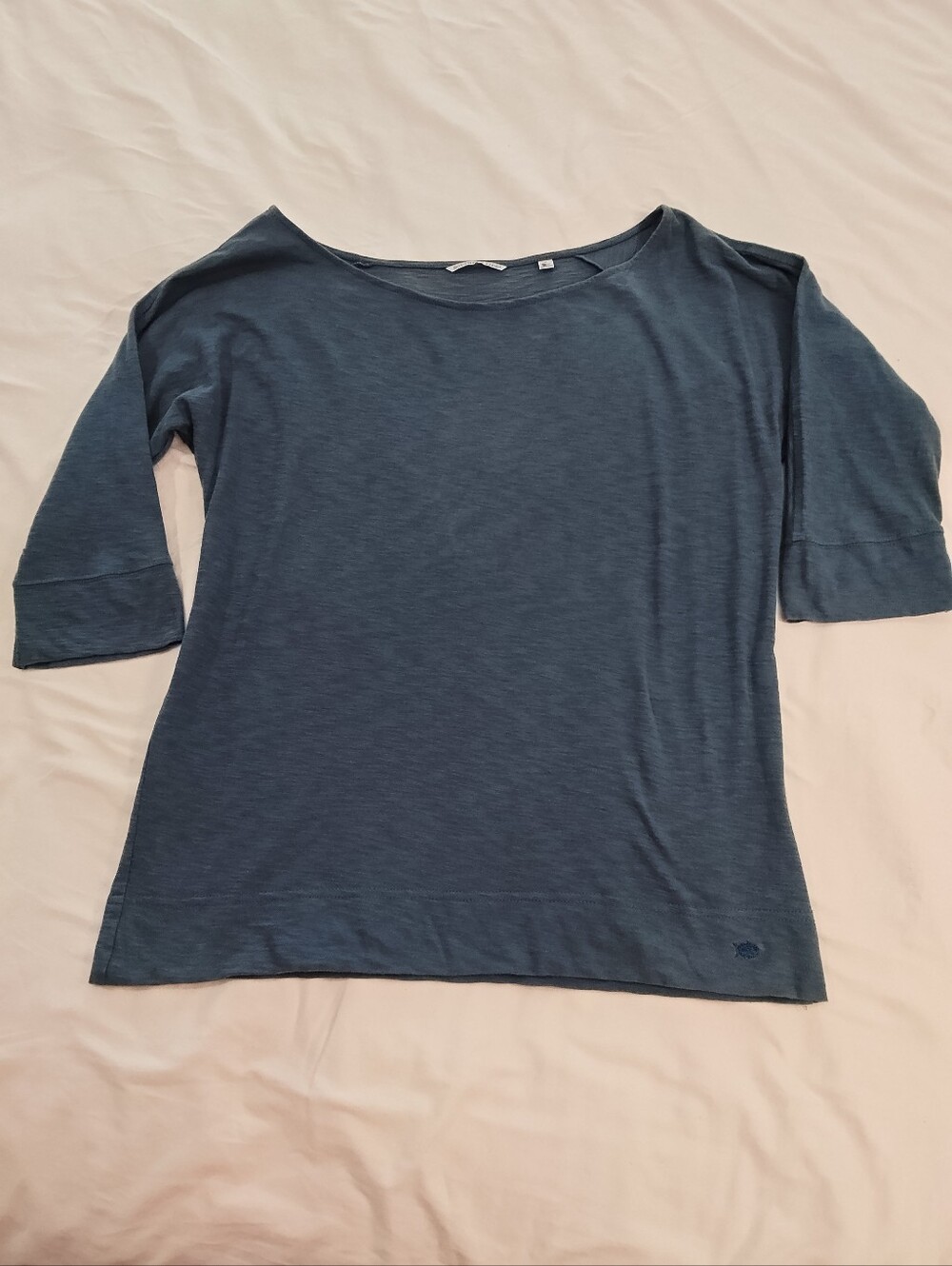 Southern Tide Dark Teal Blue Boatneck Raglan Sleeve Top, Size M